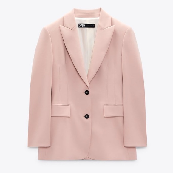 ZARA TAILORED BLAZER & FULL-LENGTH FLARED PANTS - Picture 5 of 8